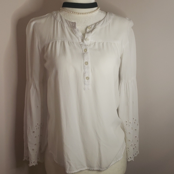 SALE 🤍 XXSP Loft Embroidered Eyelet Blouse - Picture 3 of 6